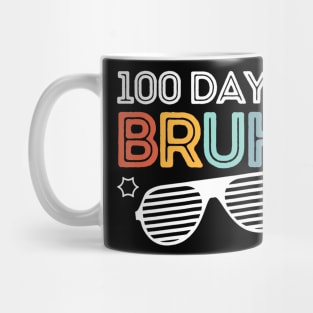 Bruh 100 Days Of School 100th Day Of School sunglasses kids Mug